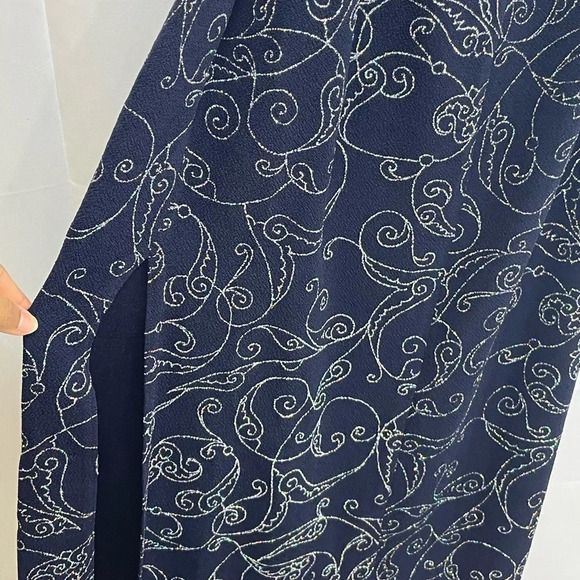 Jump Apparel Blue with silver dress for prom, weddings, etc size 11/12 - Picture 7 of 12